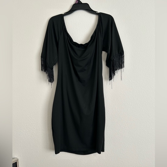 SHEIN Curve - Dark Green - Dress. Has a split in the front. - Picture 3 of 4